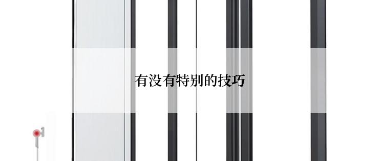 有没有特别的技巧