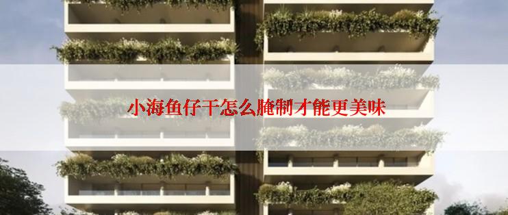  小海鱼仔干怎么腌制才能更美味