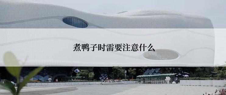  煮鸭子时需要注意什么