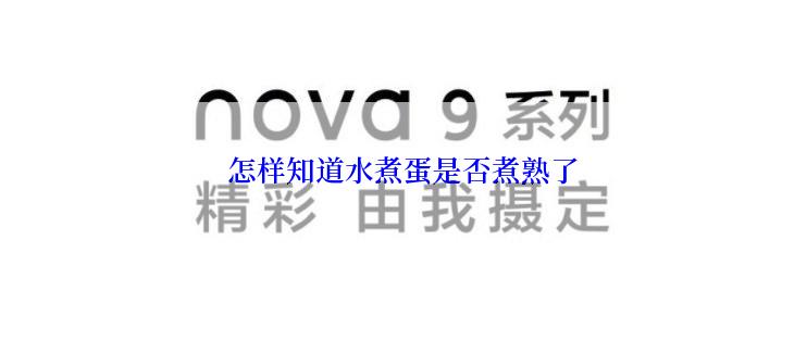 怎样知道水煮蛋是否煮熟了