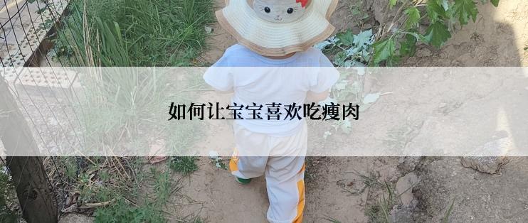 如何让宝宝喜欢吃瘦肉