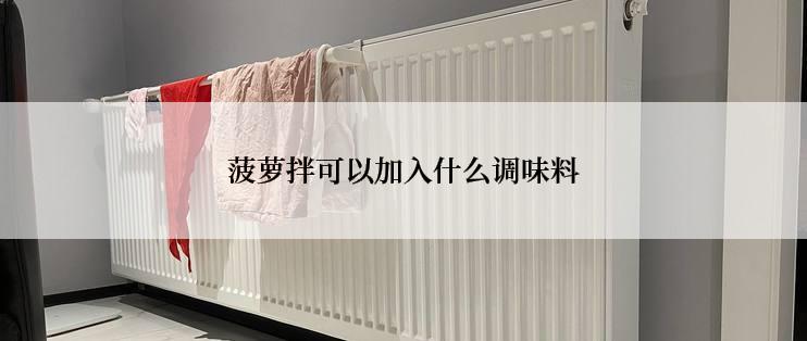 菠萝拌可以加入什么调味料
