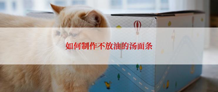 如何制作不放油的汤面条