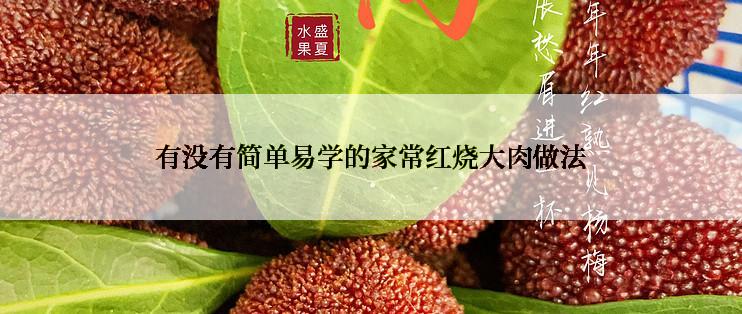 有没有简单易学的家常红烧大肉做法