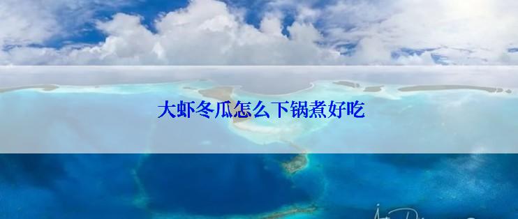  大虾冬瓜怎么下锅煮好吃