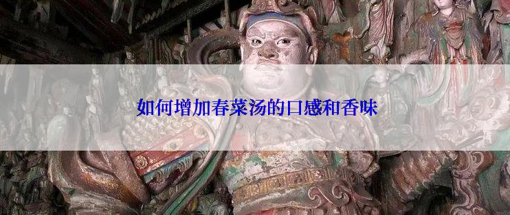  如何增加春菜汤的口感和香味