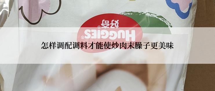 怎样调配调料才能使炒肉末臊子更美味