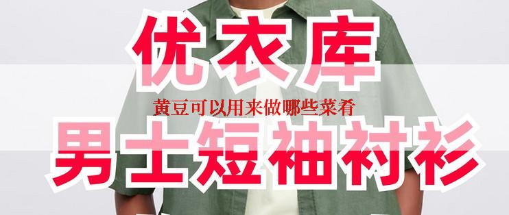 黄豆可以用来做哪些菜肴