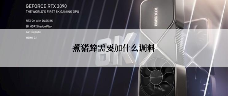 煮猪蹄需要加什么调料