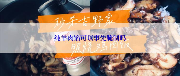 纯羊肉馅可以事先腌制吗
