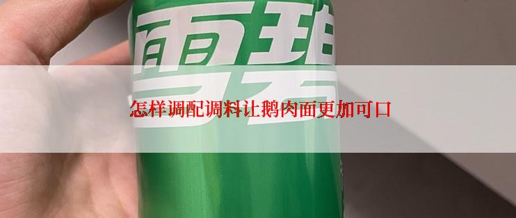  怎样调配调料让鹅肉面更加可口