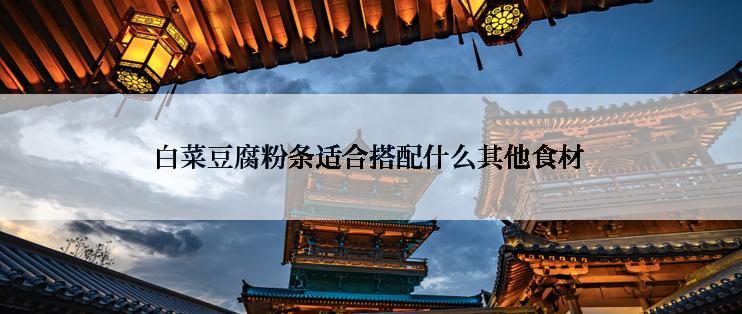 白菜豆腐粉条适合搭配什么其他食材