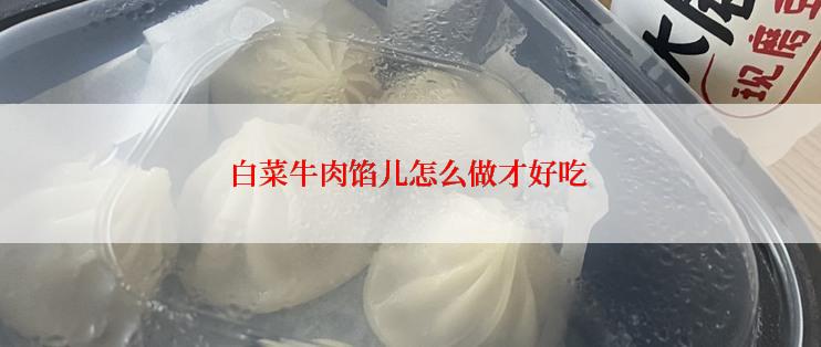 白菜牛肉馅儿怎么做才好吃