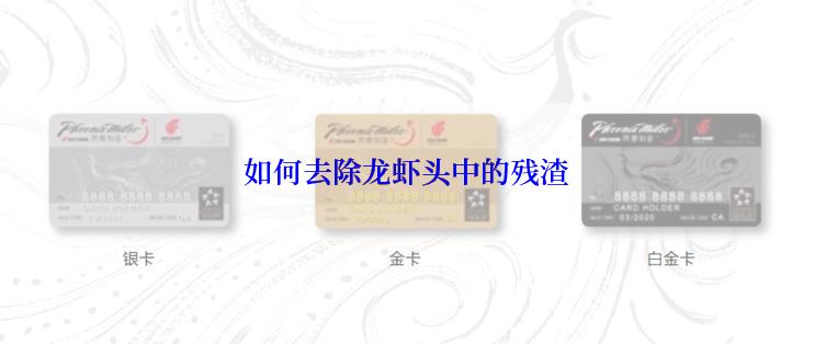 如何去除龙虾头中的残渣