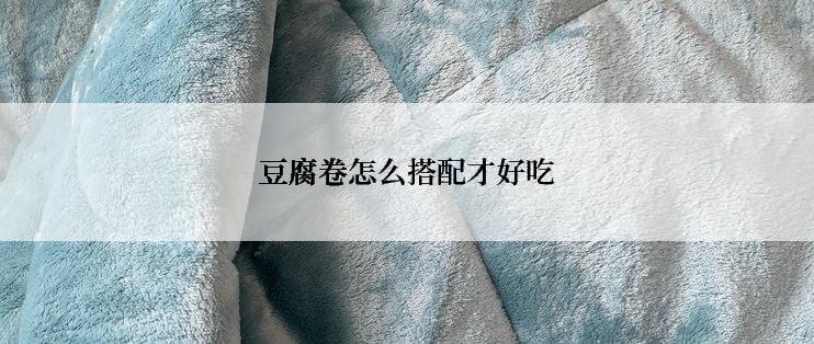 豆腐卷怎么搭配才好吃