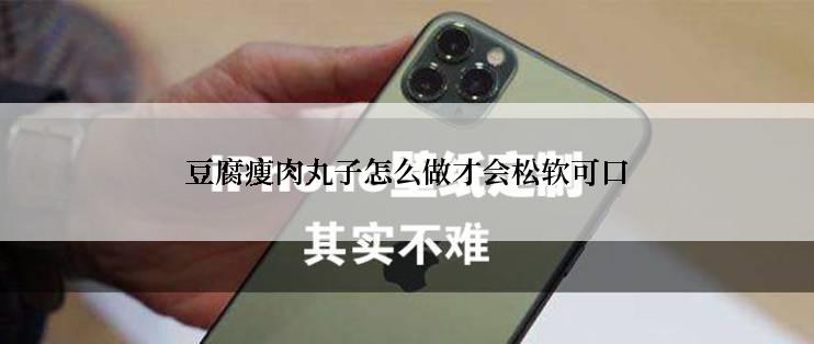 豆腐瘦肉丸子怎么做才会松软可口