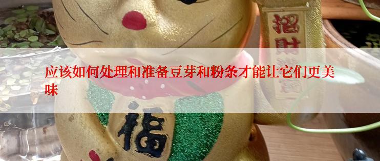 应该如何处理和准备豆芽和粉条才能让它们更美味