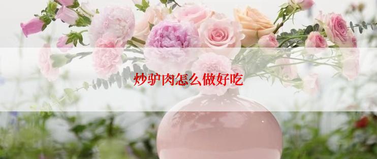 炒驴肉怎么做好吃