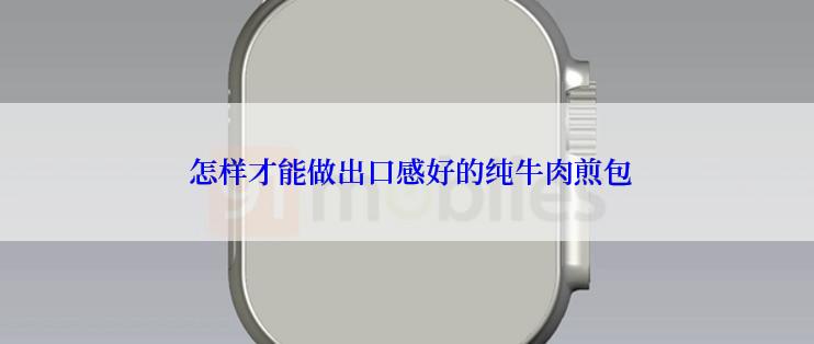  怎样才能做出口感好的纯牛肉煎包