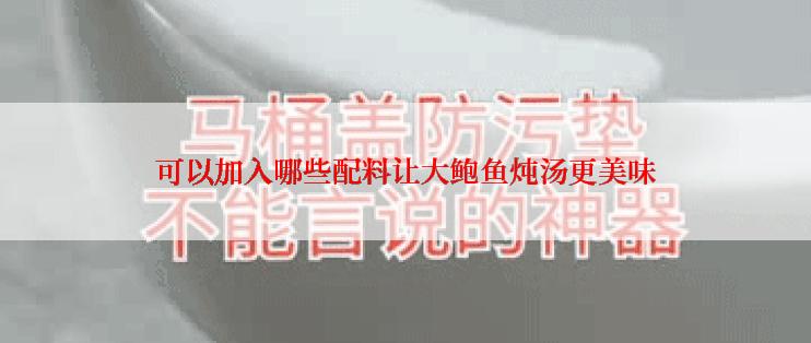可以加入哪些配料让大鲍鱼炖汤更美味