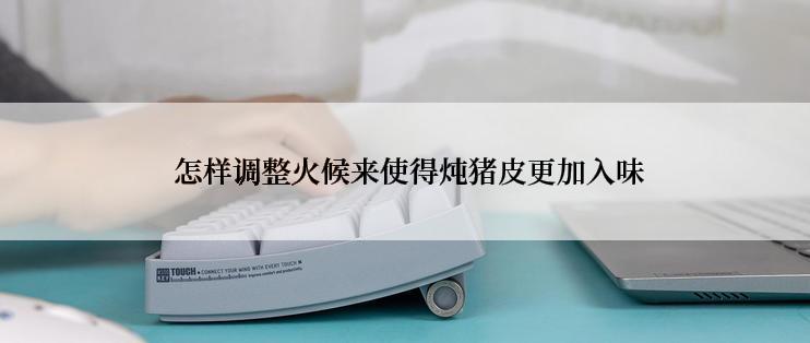  怎样调整火候来使得炖猪皮更加入味