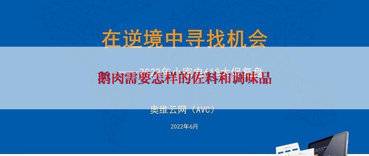 鹅肉需要怎样的佐料和调味品