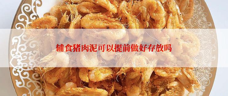辅食猪肉泥可以提前做好存放吗