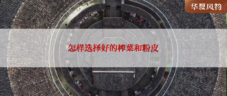 怎样选择好的榨菜和粉皮