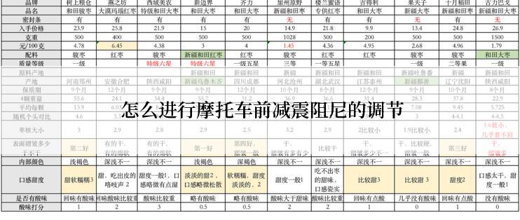  怎么进行摩托车前减震阻尼的调节