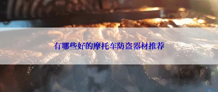有哪些好的摩托车防盗器材推荐