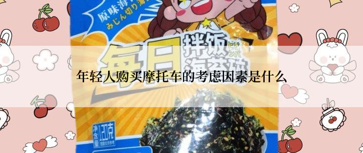 年轻人购买摩托车的考虑因素是什么