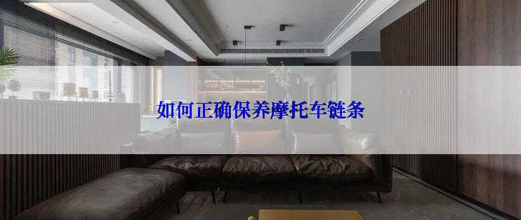 如何正确保养摩托车链条