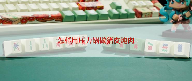 怎样用压力锅做猪皮炖肉