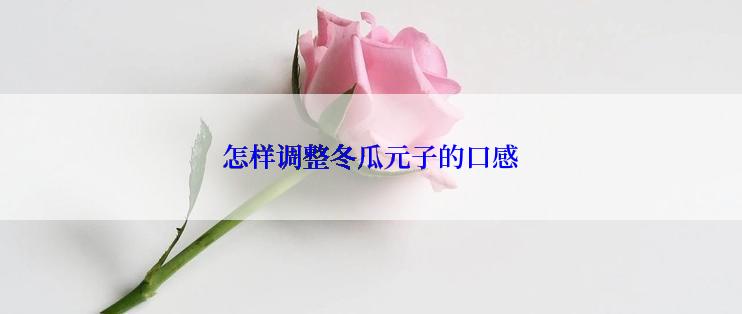 怎样调整冬瓜元子的口感