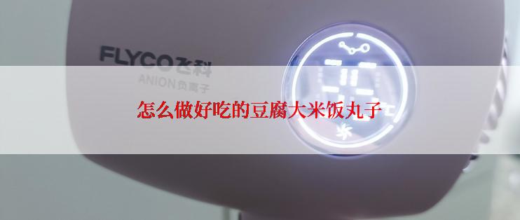怎么做好吃的豆腐大米饭丸子