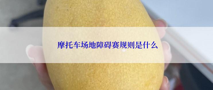  摩托车场地障碍赛规则是什么