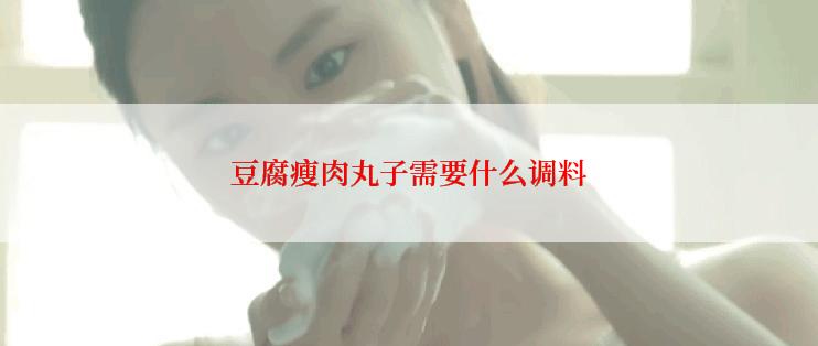 豆腐瘦肉丸子需要什么调料