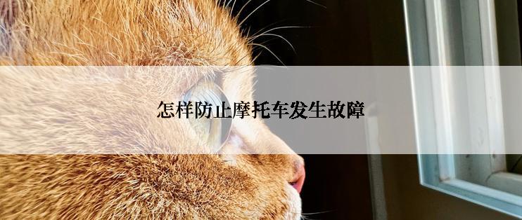 怎样防止摩托车发生故障
