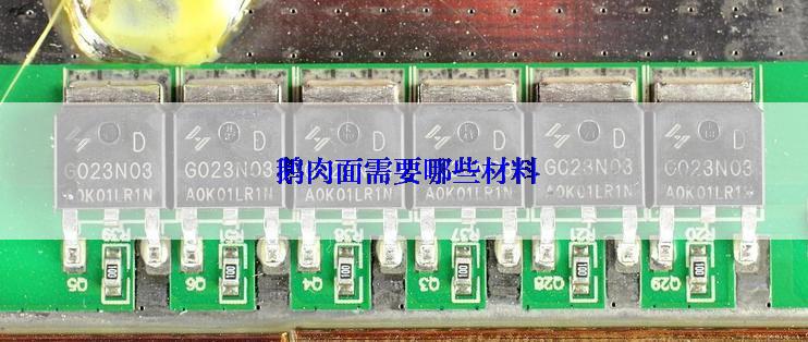  鹅肉面需要哪些材料