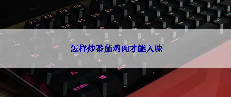  怎样炒番茄鸡肉才能入味