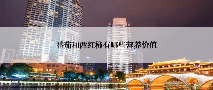 番茄和西红柿有哪些营养价值