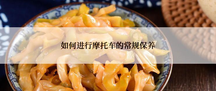 如何进行摩托车的常规保养